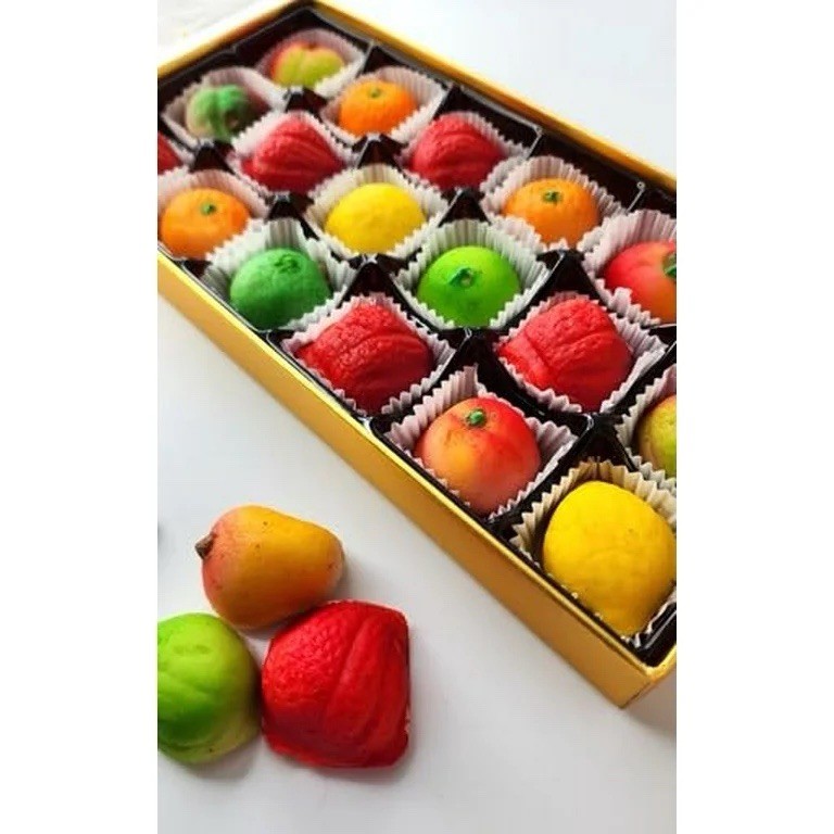 Bergen Marzipan Assorted Fruit Shapes 18pcs by Bergen Marzipan Foods