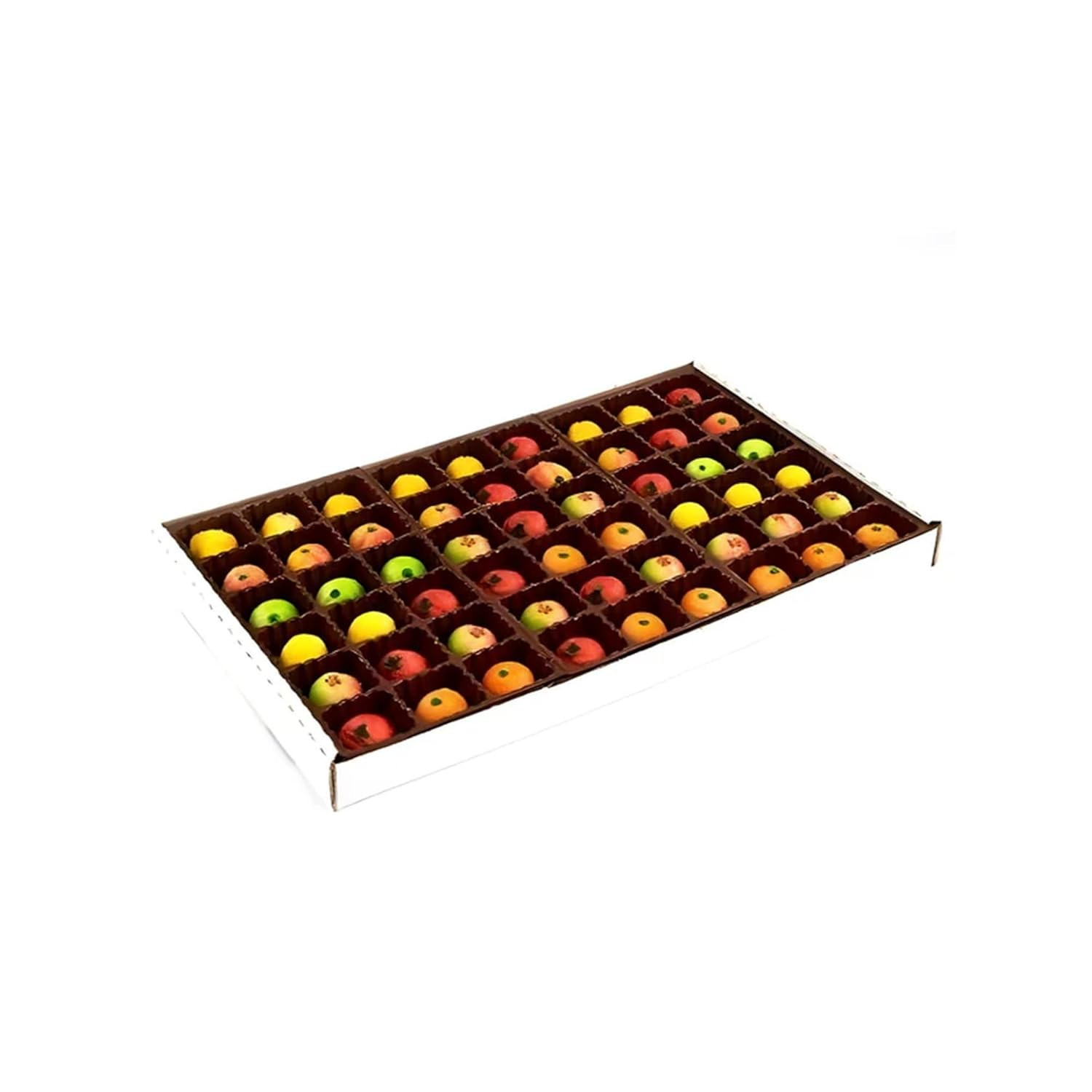 54 Piece Assorted Fruit Box Tray Net Weight 25 Oz