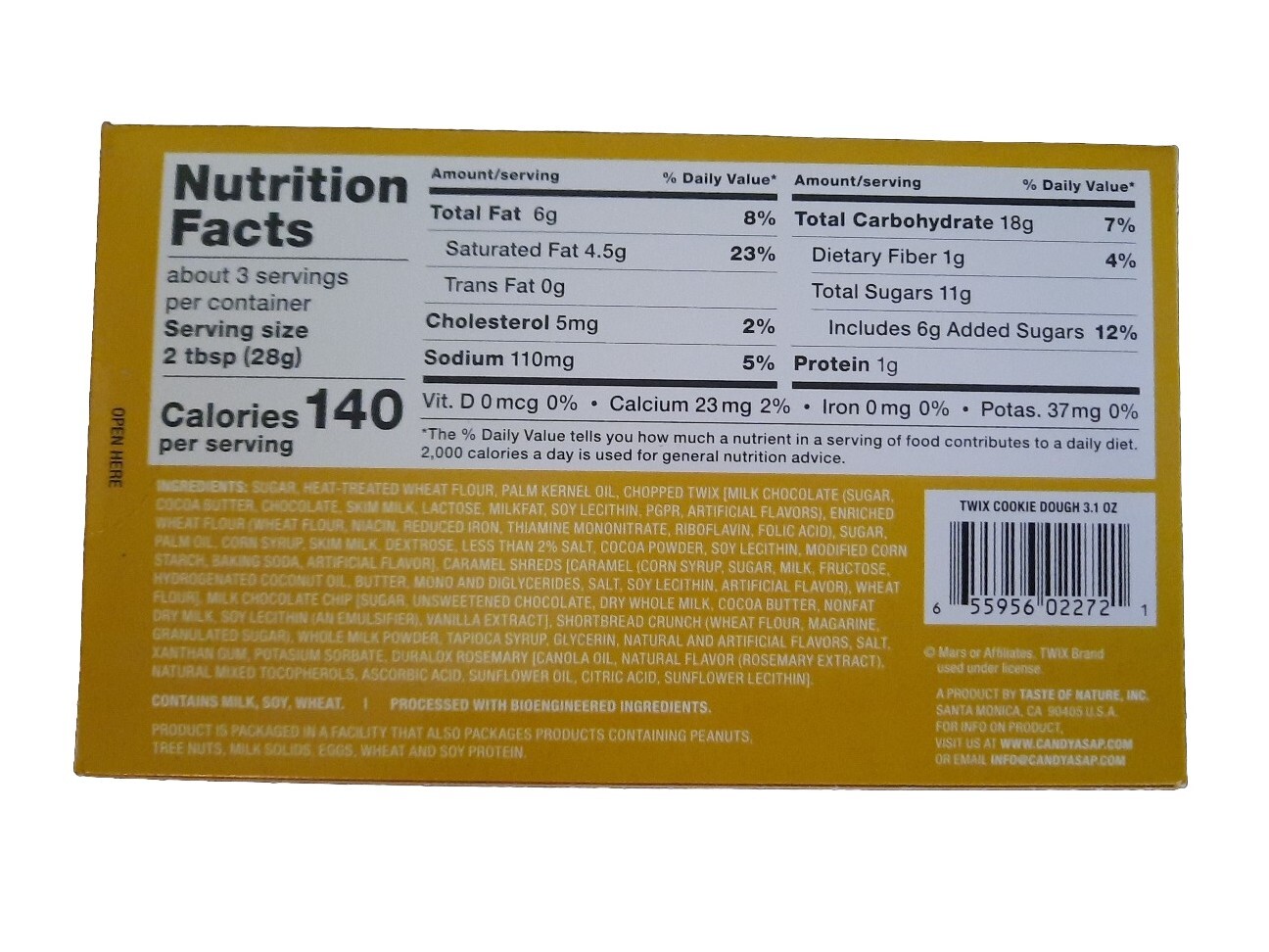 Twix Cookie Dough Bite Size Snacks 3.1 oz each 3 Boxes