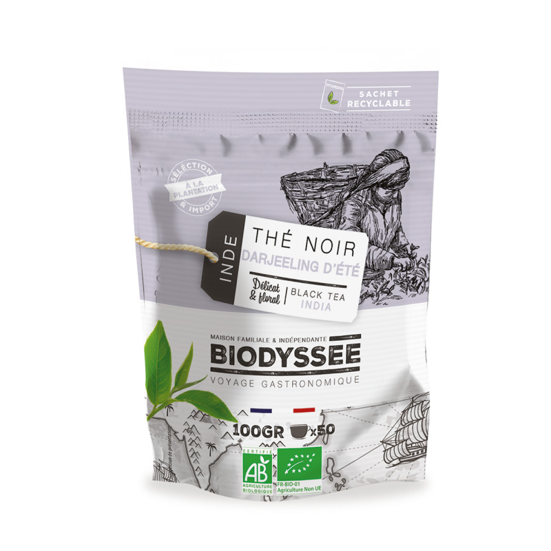 Biodyssee Black Tea Darjeeling D’Summer India Organic 3.5oz IN Bulk Delicate &