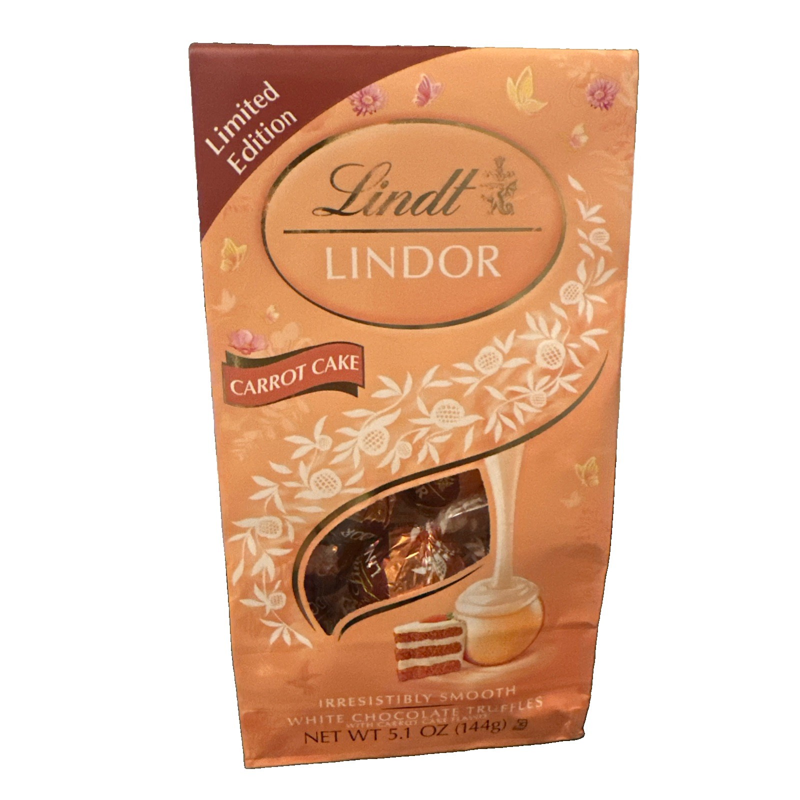 Lindt Lindor 5.1oz CARROT CAKE White Chocolate Truffle Limited Edition BB 8/2026