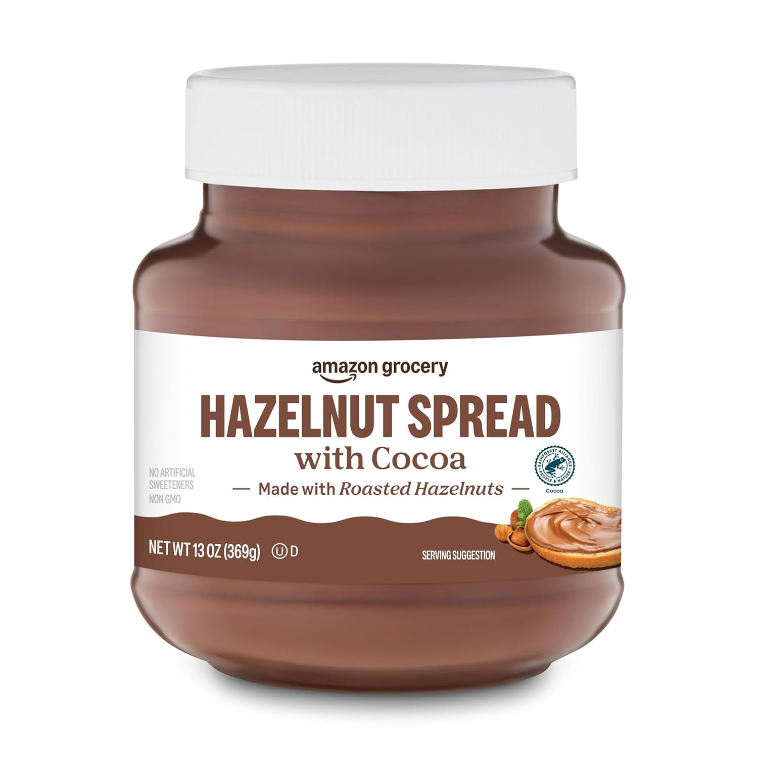 Amazon Grocery, Hazelnut Spread with Cocoa, 13 Oz