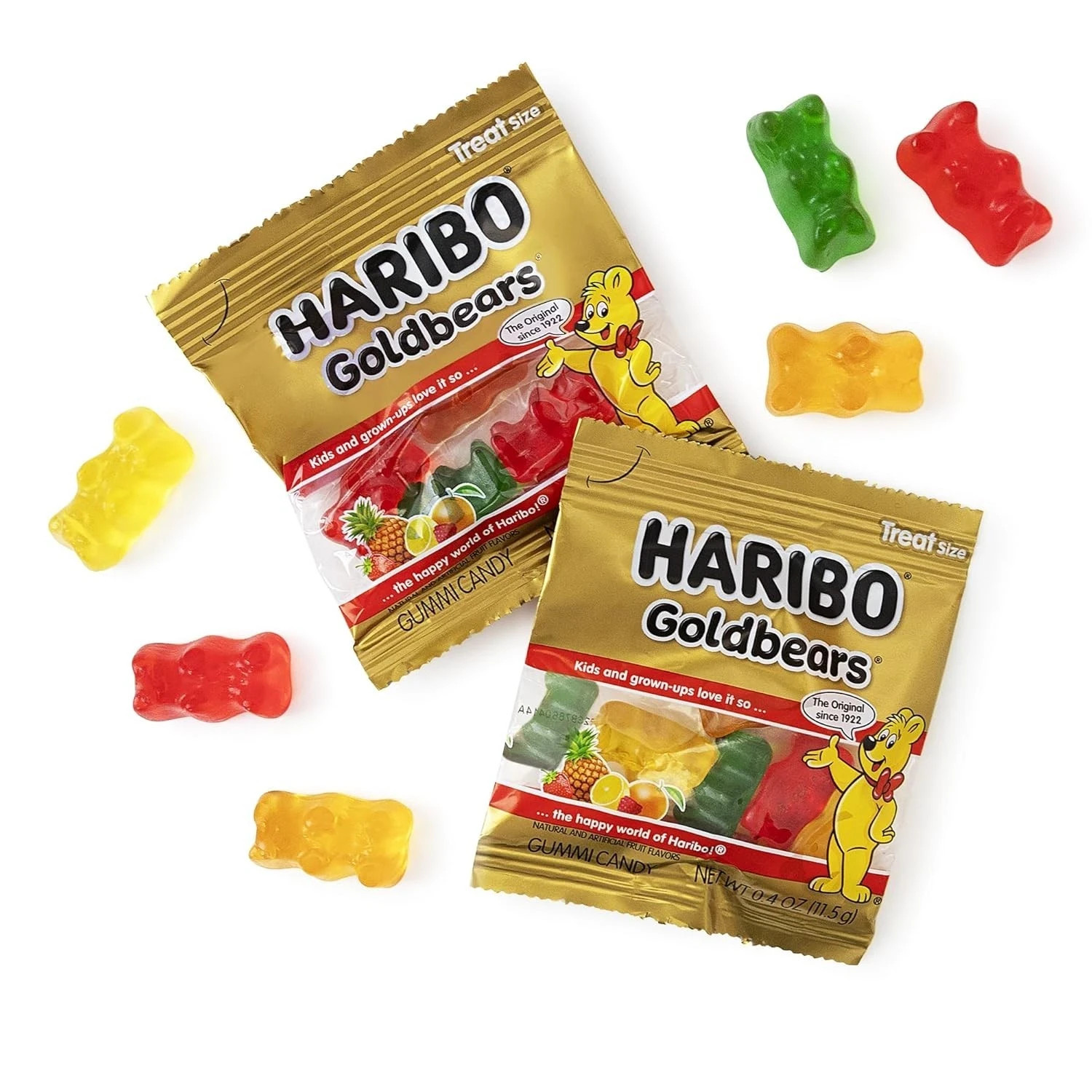 Haribo Gold Bears Gummi Candy, Fruit Flavors, Bulk Fun Size Mini Bags (2 Pounds)