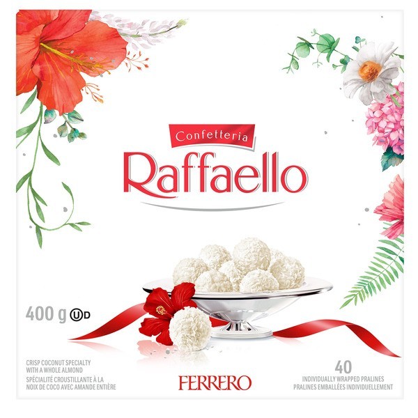 New ! 2 X 40 Individually Wrapped CONFETTERIA RAFFAELLO Almond Coconut Treat