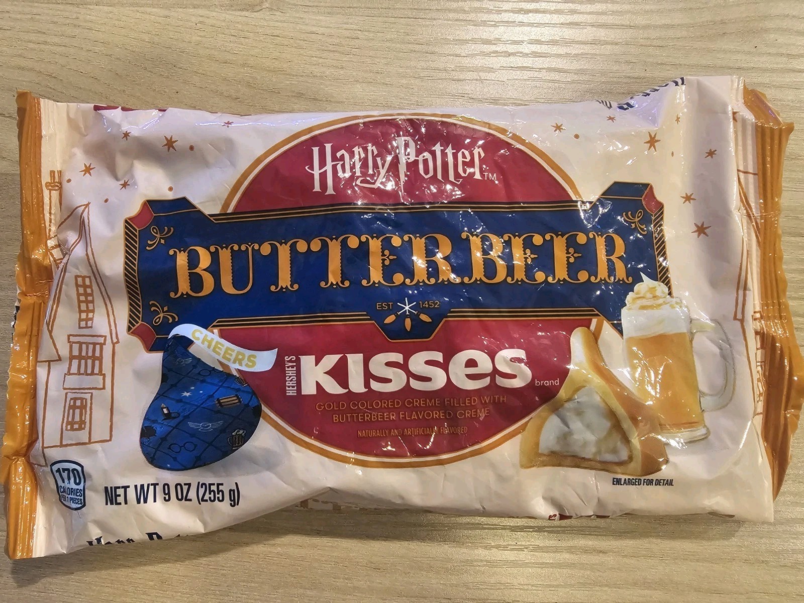 Harry Potter Butter beer Hershey Kisses Chocolate Candy 9 oz Bag