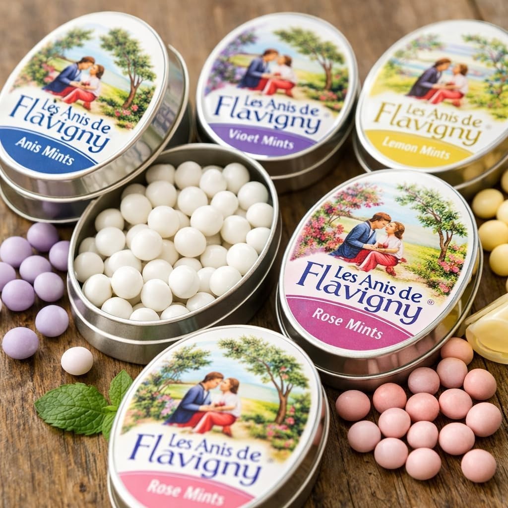 French Anise Hard Candy, Gourmet Sweets in Tin