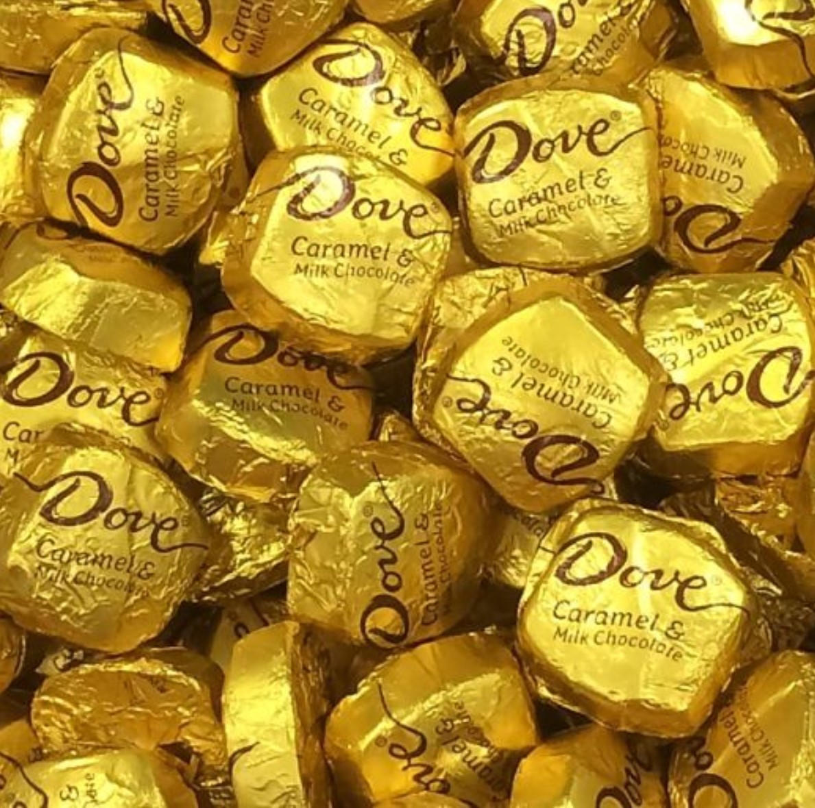 DOVE – MILK CHOCOLATE CARAMEL INDIVIDUALLY WRAPPED-LIMITED VALUE BULK BAG NOW!!!