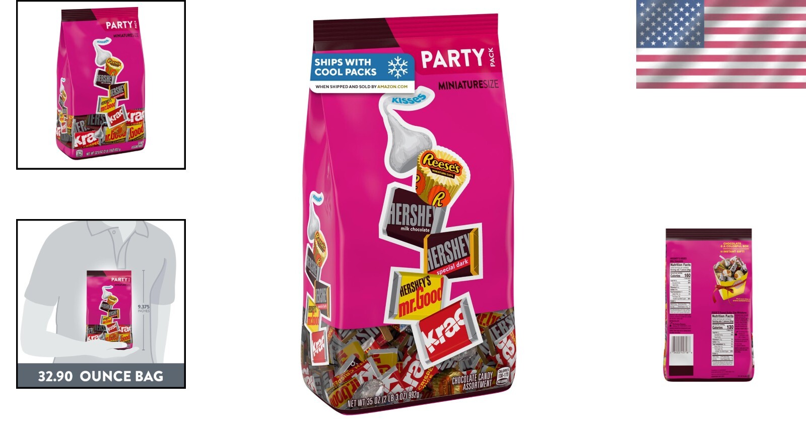 Assorted Chocolate Candy Pack – 32.9 Oz REESE’S Miniatures for Fun Gatherings