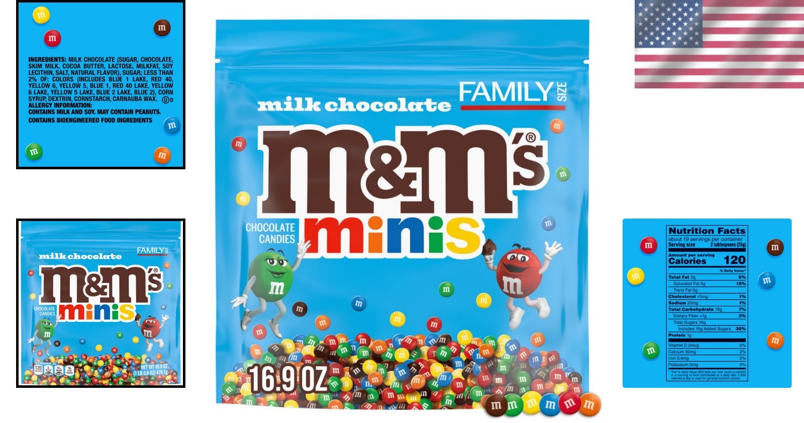 16.9 oz Resealable Bulk MINIS Milk Chocolate – Kosher Certified Summer Treat