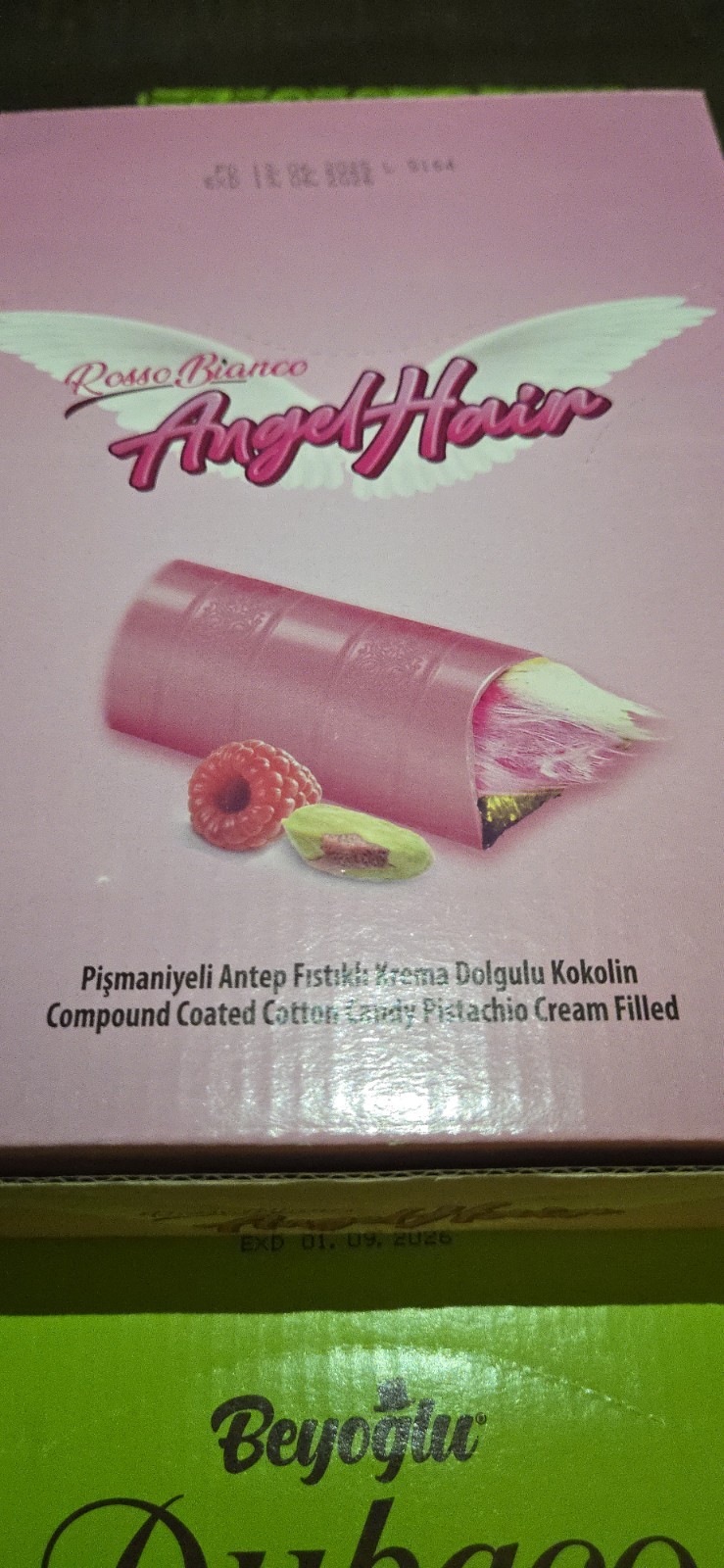 12-Dubai Chocolat Raspberry White Chocolate Cotton Candy & Pistachio Cream 170g