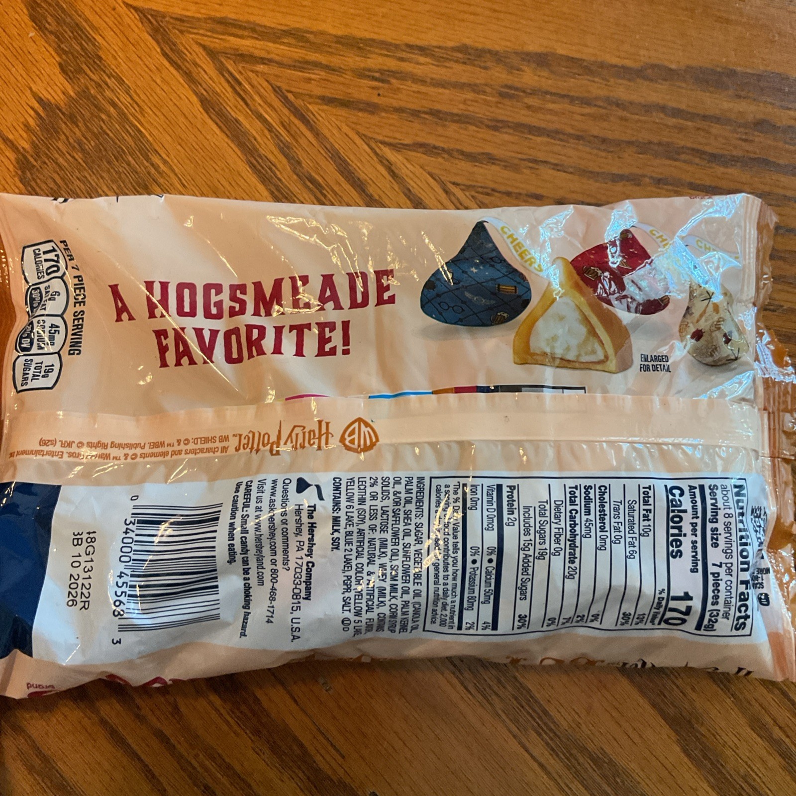 5 Bags OfHershey’s Kisses Harry Potter ButterBeer Creme Gold 9 Oz.