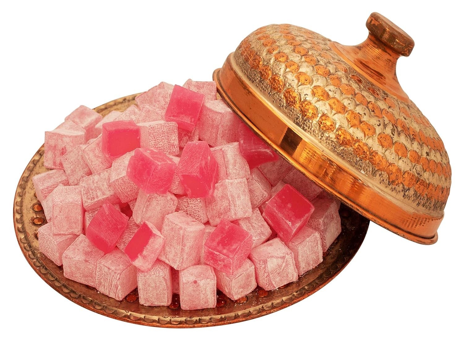 Turkish Delight Rose Flavor 454g Gourmet Snack Box No Nuts Soft Candy