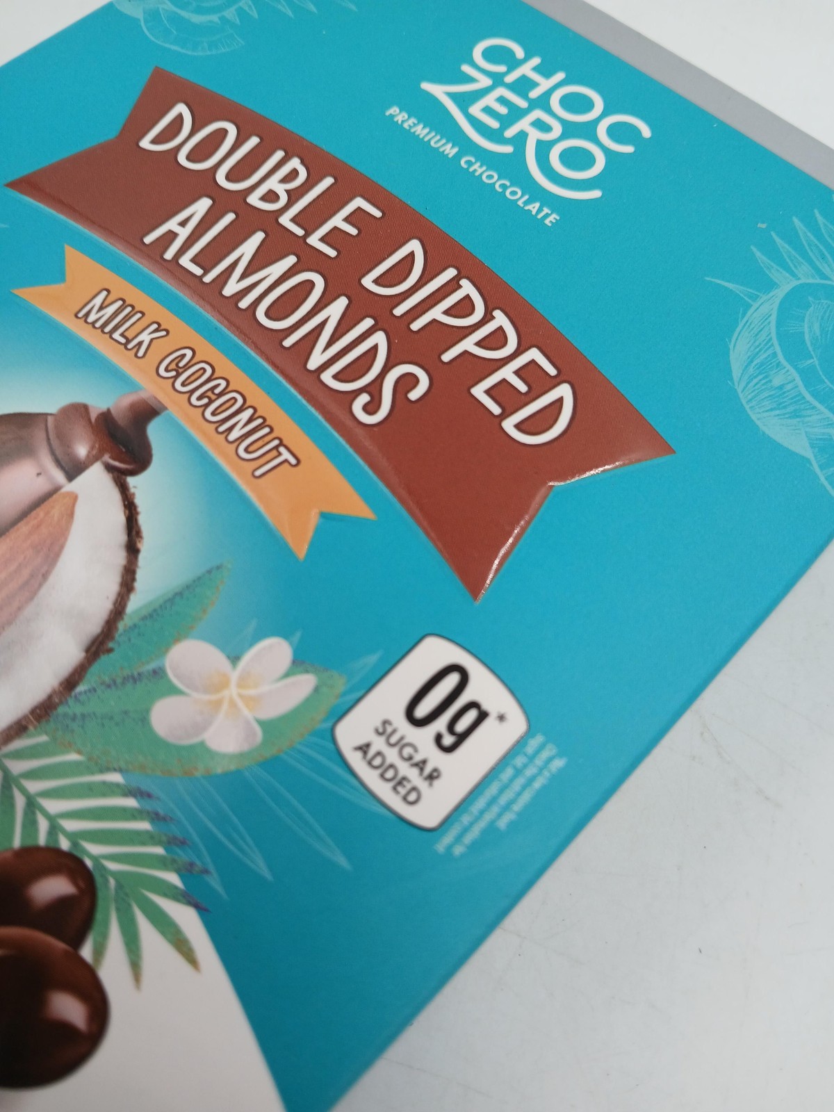ChocZero Double Dipped Almonds Milk Coconut Chocolate 3.5 Oz Keto Gluten Free