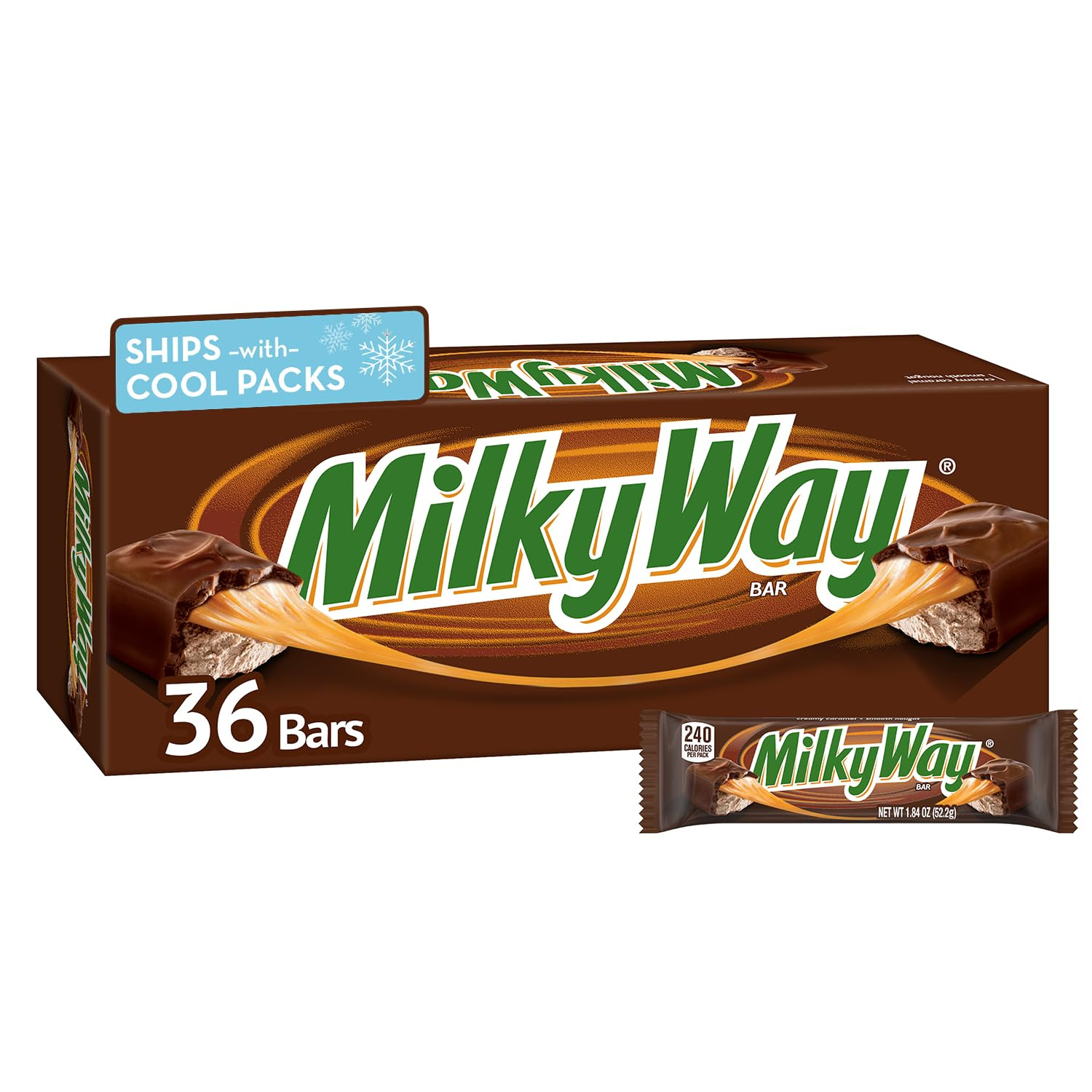Milkyway Candy Milk Chocolate Bars Bulk Pack, Full Size, 1.84 Oz Pack of 36)