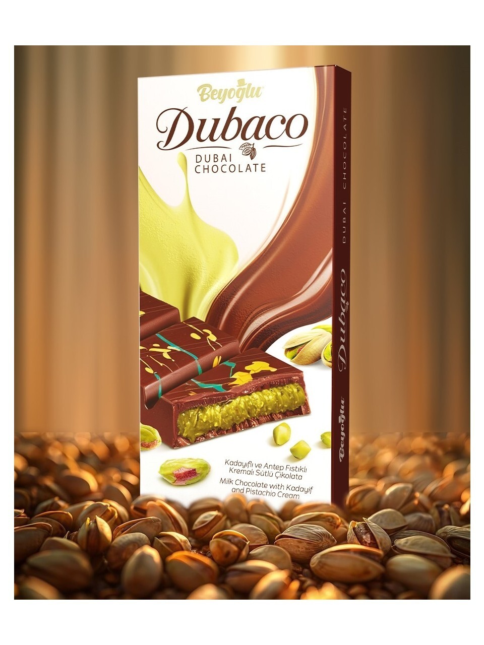 Dubai Chocolate Beyoglu 210gr X 2 -Premium Dubai Chocolate with Pistachio