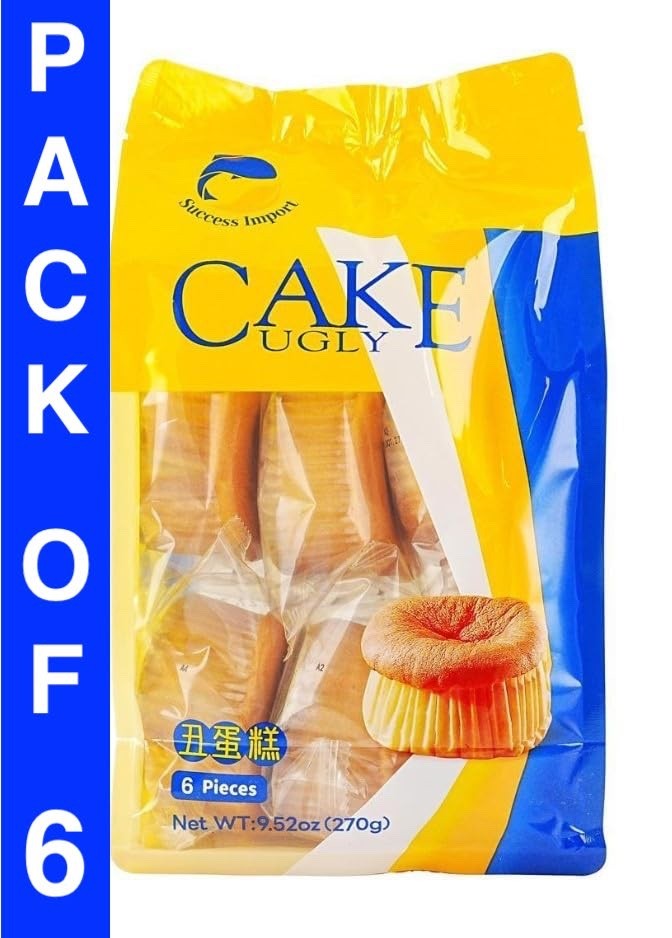 Success Import Ugly Cake Butter Egg Tart Dessert Snack 6pcs Each Bag x 6 PACK