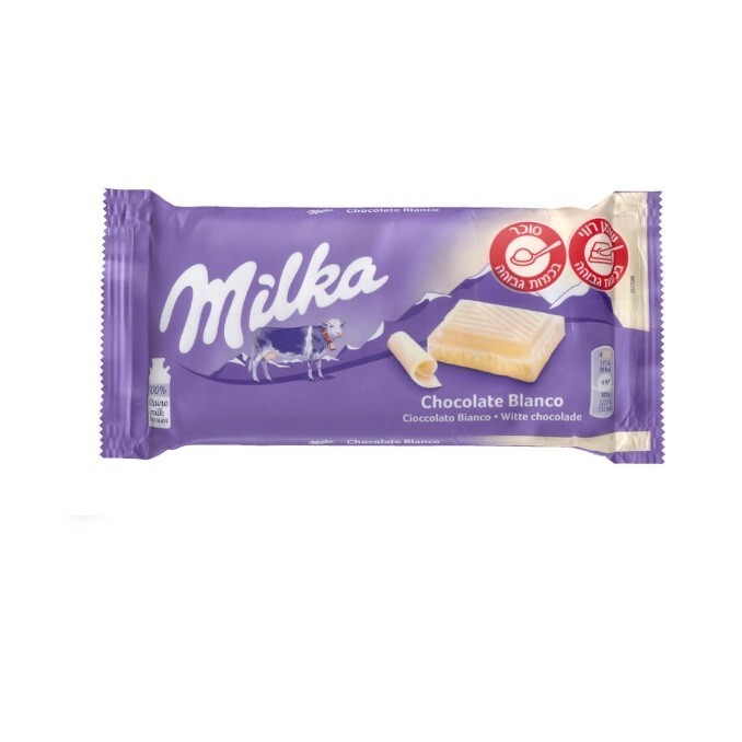 6x Milka Milk White Chocolate, 100 Grams, From Israel, Kosher Certified