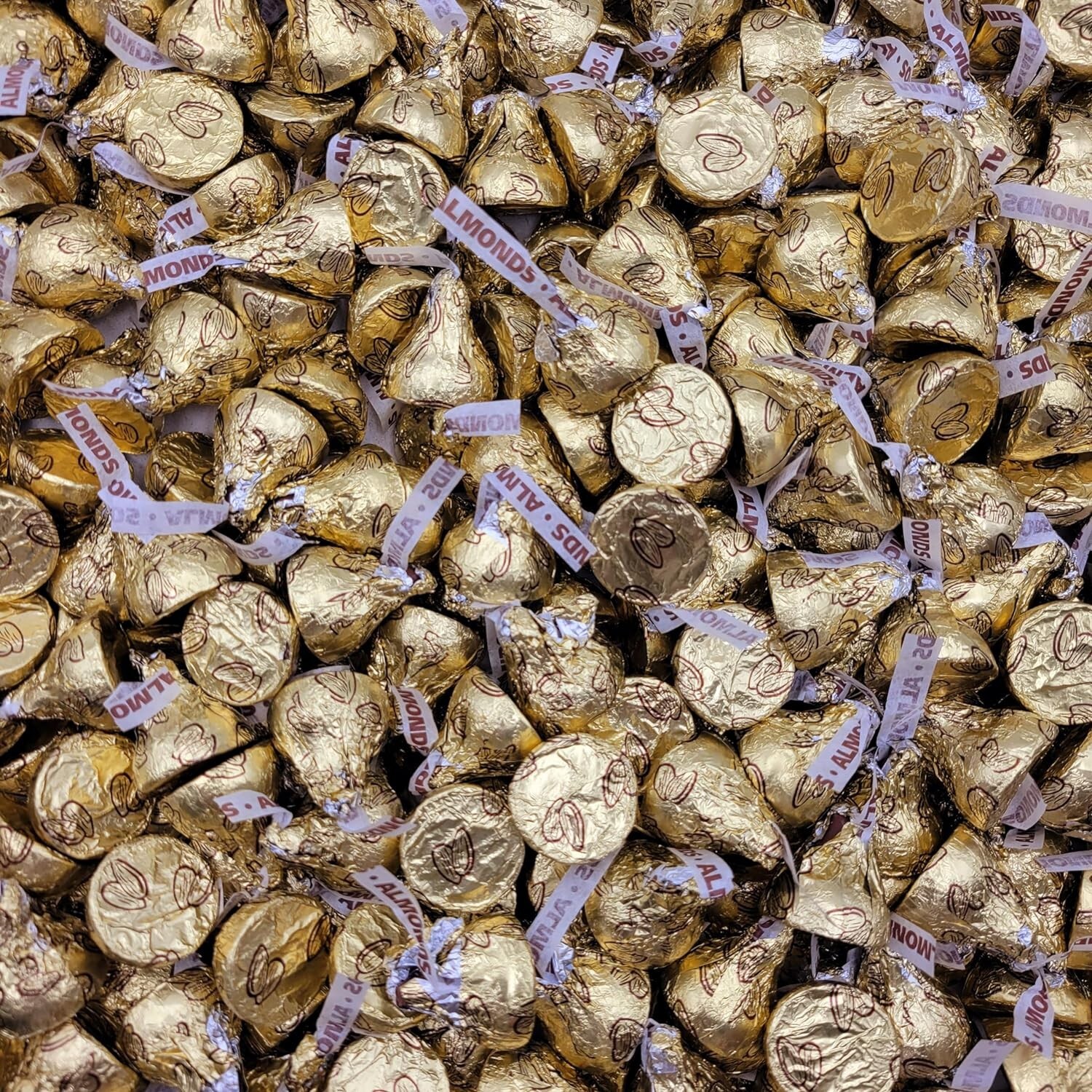 HERSHEY’S Kisses Milk Chocolate With Almonds, Bulk & Delicious Candy (2 Pounds)