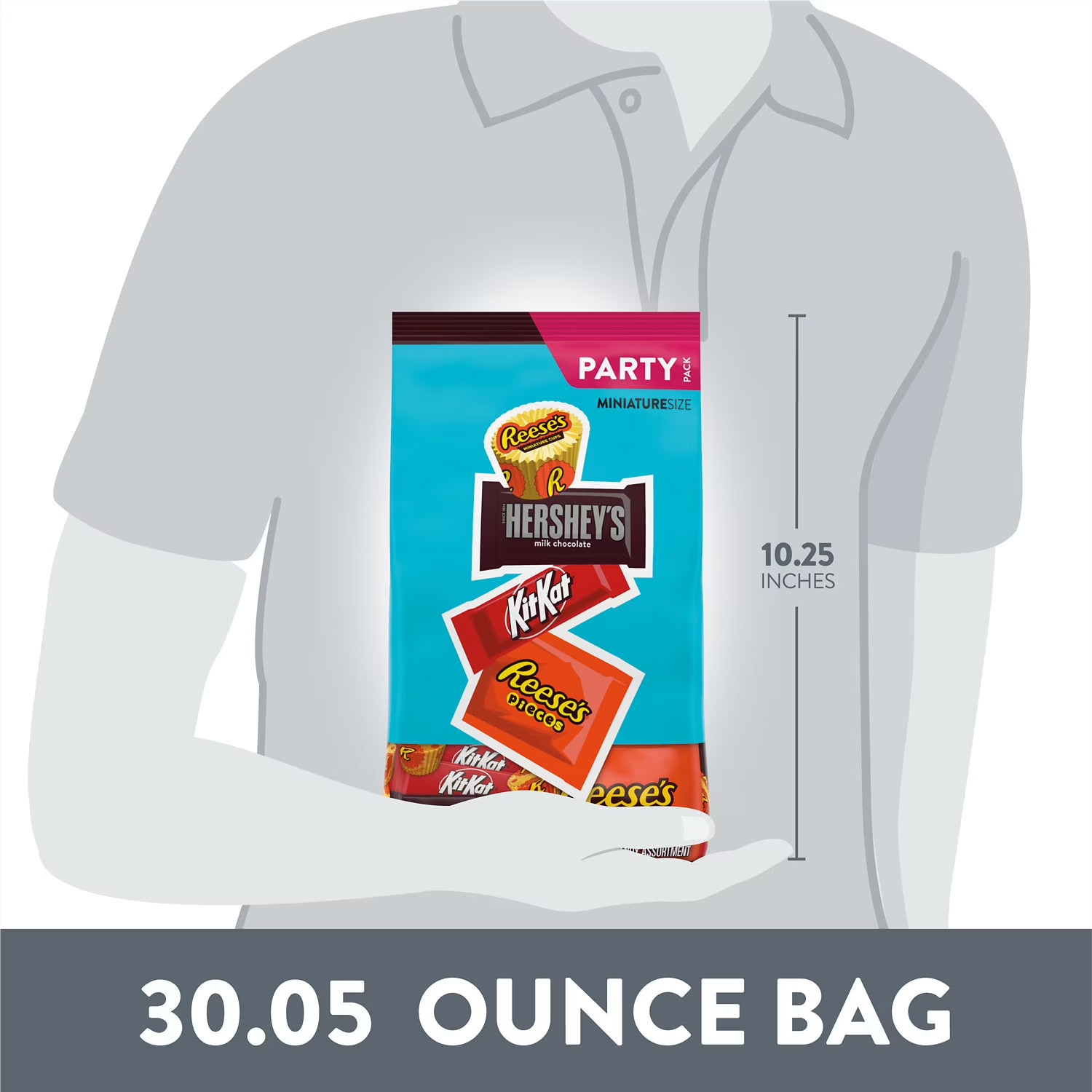 HERSHEY’S KIT KAT REESE’S Assorted Candy Party Pack 30.05 oz Bulk Bag
