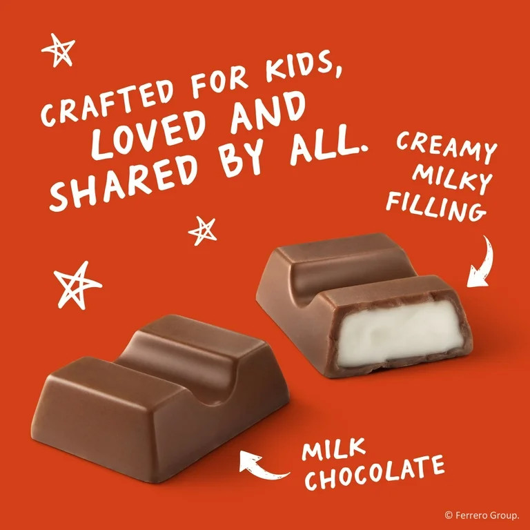 2X Kinder Chocolate, 4 Bars Milk Chocolate with Creamy Milky Filling 50g