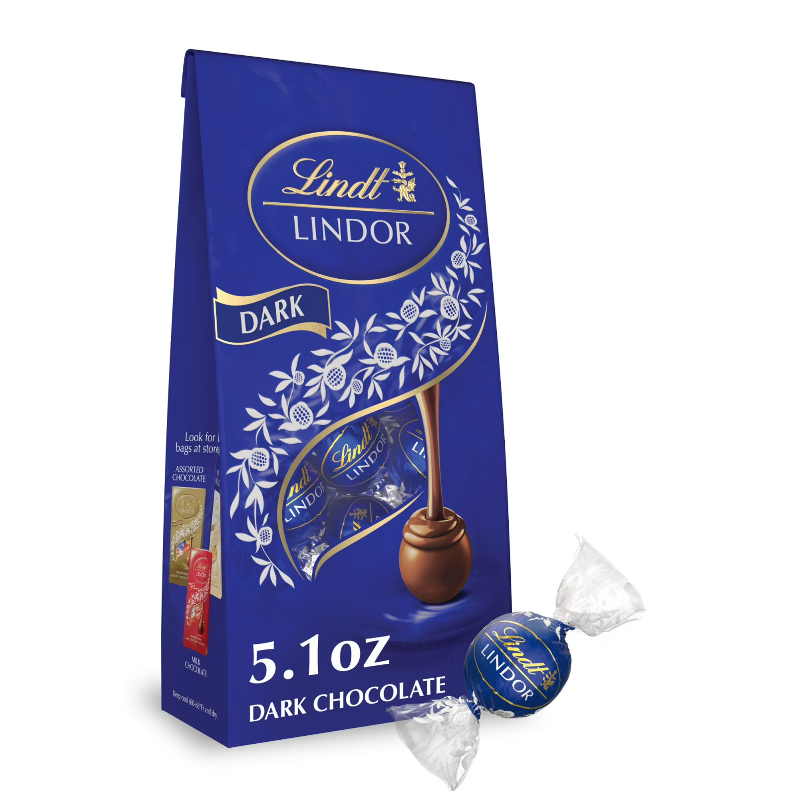 NEW Lindt Lindor DARK CHOCOLATE Truffles 5.1 oz Bag – FREE SHIP