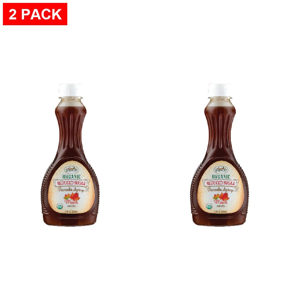 2 Pack – Sprouts Organic Reduced Sugar Maple Pancake Syrup 12 fl oz