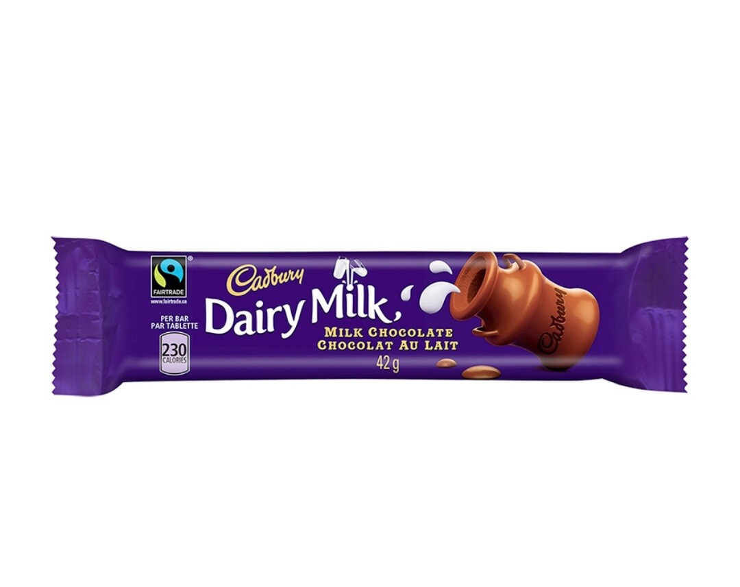 24 x Cadbury DAIRY MILK Chocolate Candy Bar Canadian 42g Each – Free Shipping