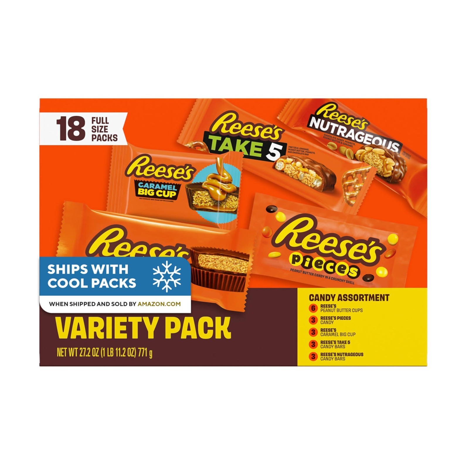 Assorted Peanut Butter Candy Variety Pack – 27.2 oz (18 Count) – Sweet Treats!