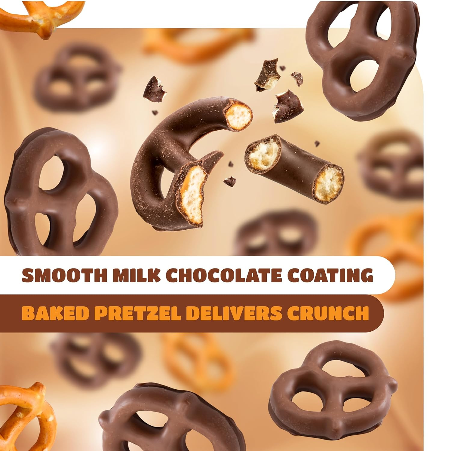 Milk Chocolate Pretzels – 5 Pound Bulk Pack – Chocolate-Covered Pretzels for Off