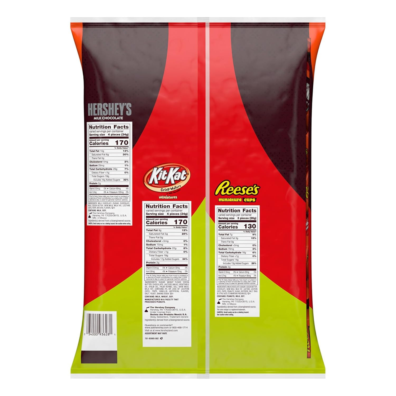 KIT KAT and REESE’S Assorted Milk Chocolate Candy Variety Bag, 80.39 Oz (265 Pie