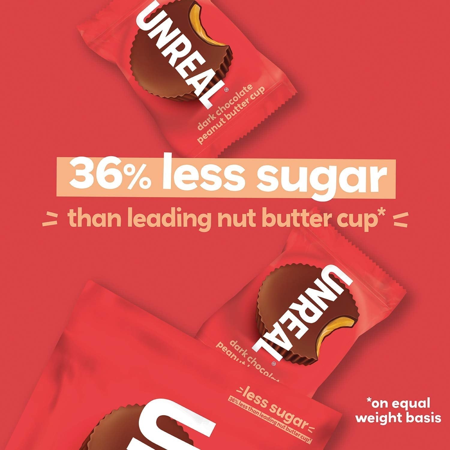 UNREAL Dark Chocolate Peanut Butter Cups, Non-GMO, Gluten Free, 4.2oz