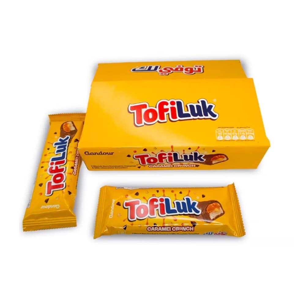 Tofiluk Caramel Crunch Choclate [1 Box x 48Pcs][10g]
