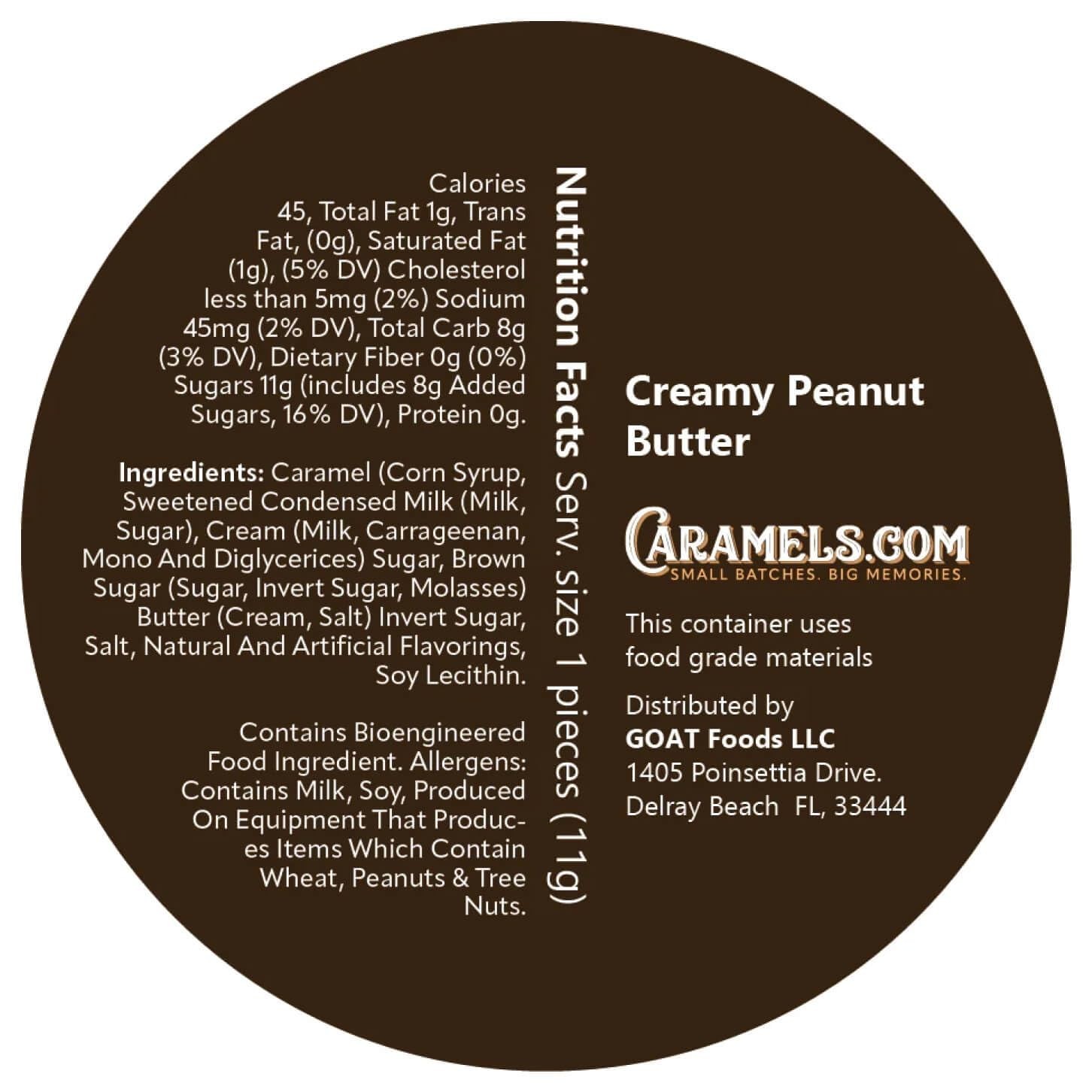 Gourmet Chocolate Brownie & Peanut Butter Caramels 2 Pack | Individually Wrap…