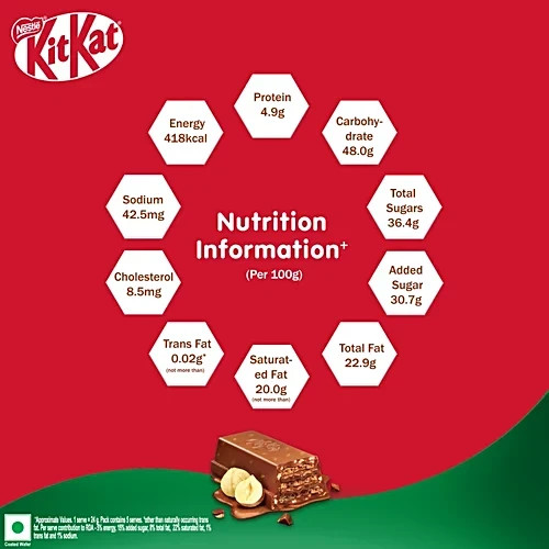 Nestle KitKat Delights Hazelnut Wafer Chocolate Bar 120G- FREE DELIVERY 7-10 DAY
