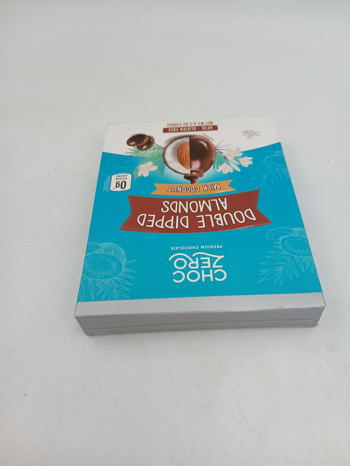 ChocZero Double Dipped Almonds Milk Coconut Chocolate 3.5 Oz Keto Gluten Free