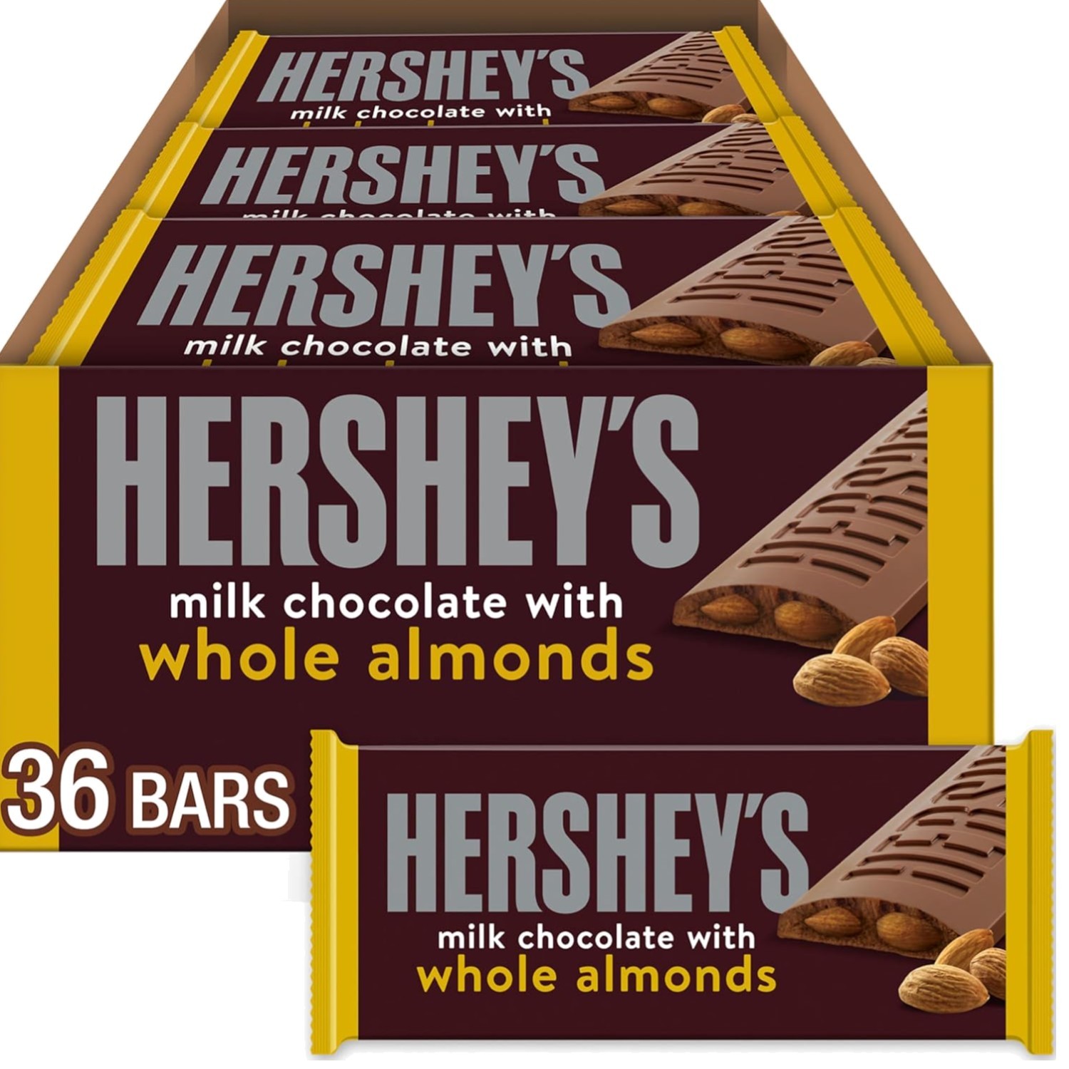 Bulk HERSHEY’S Milk Chocolate Almond Candy Bars