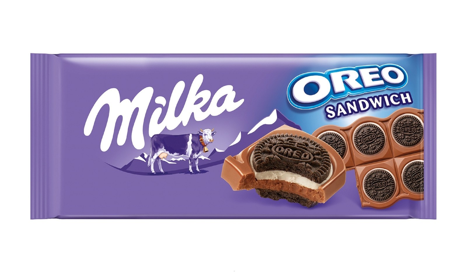 Milka Oreo Sandwich Alpine Milk Chocolate Bar 92g 3.2oz