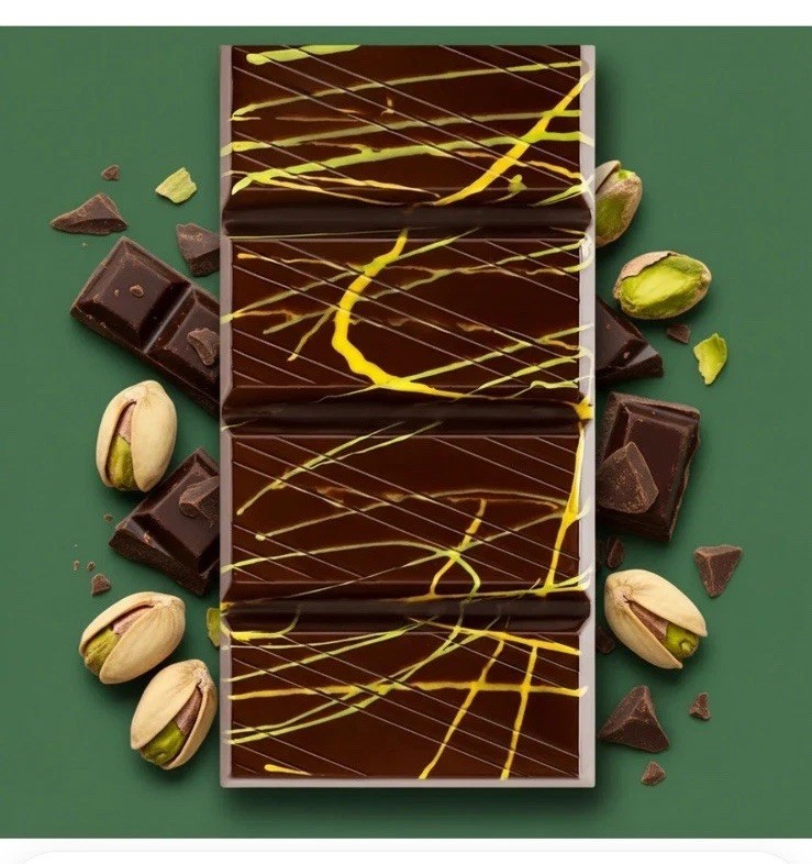 Dubai Dark Chocolate Bar 200g – Viral Premium Knafeh Pistachio W/ Ice Pack