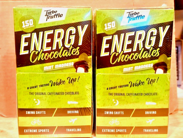 TURBO TRUFFLES MINT ENERGY CHOCOLATES/2 bx. of 50