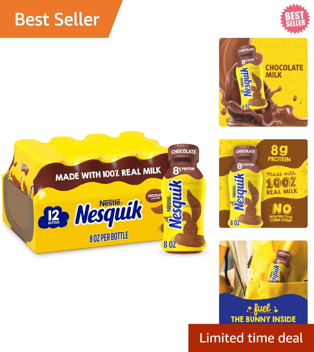Nutritious Chocolate Lowfat Milk 12-Pack – 30% More Calcium & Rich in Vitamins