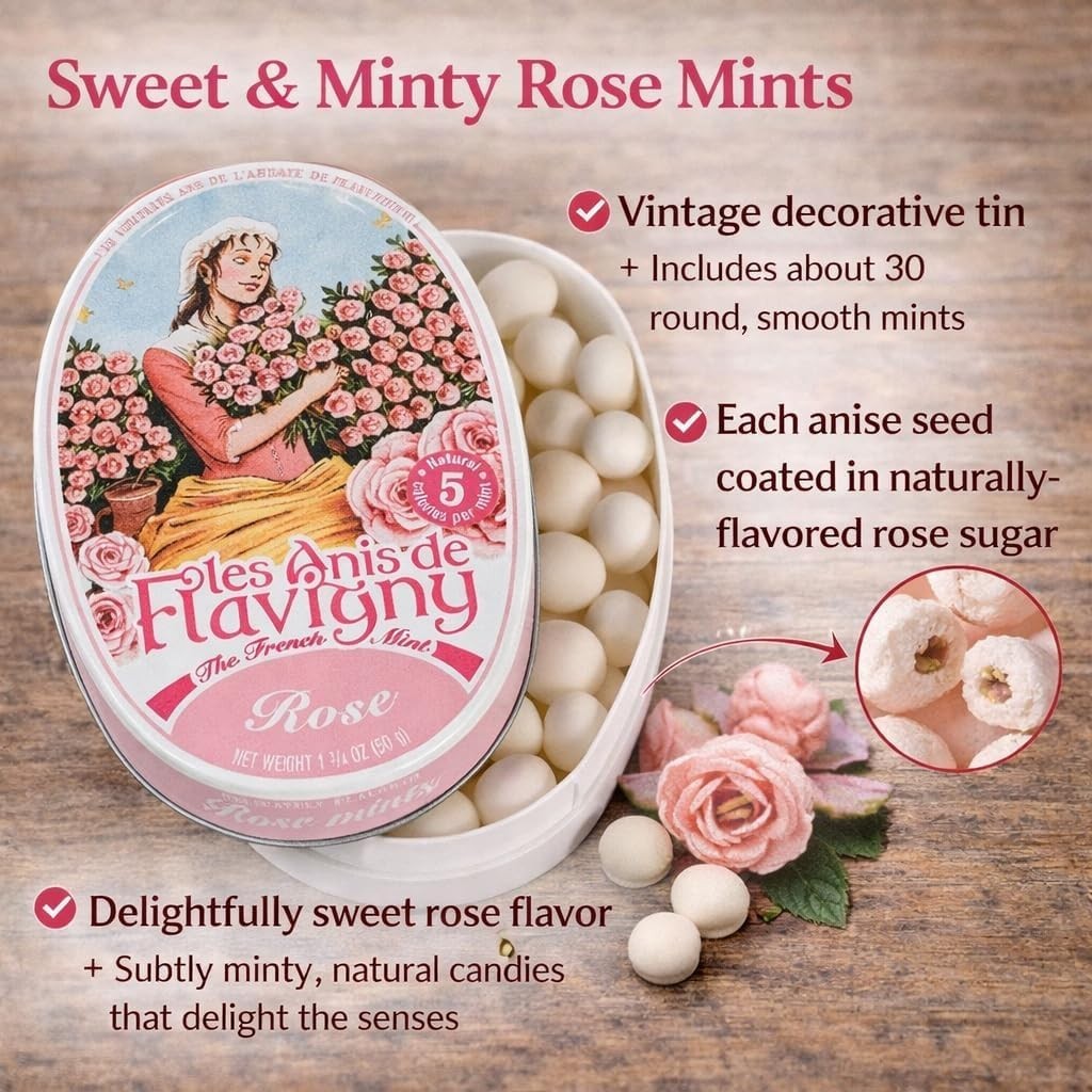 Natural Rose Hard Candy – Les Anis De Flavigny French Mints
