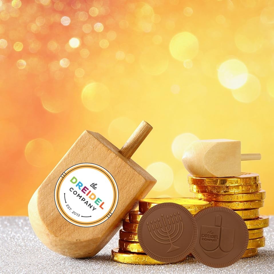 Kosher Certified Milk Chocolate Gelt – 24 Coins in 6 Colorful Hanukkah Bags