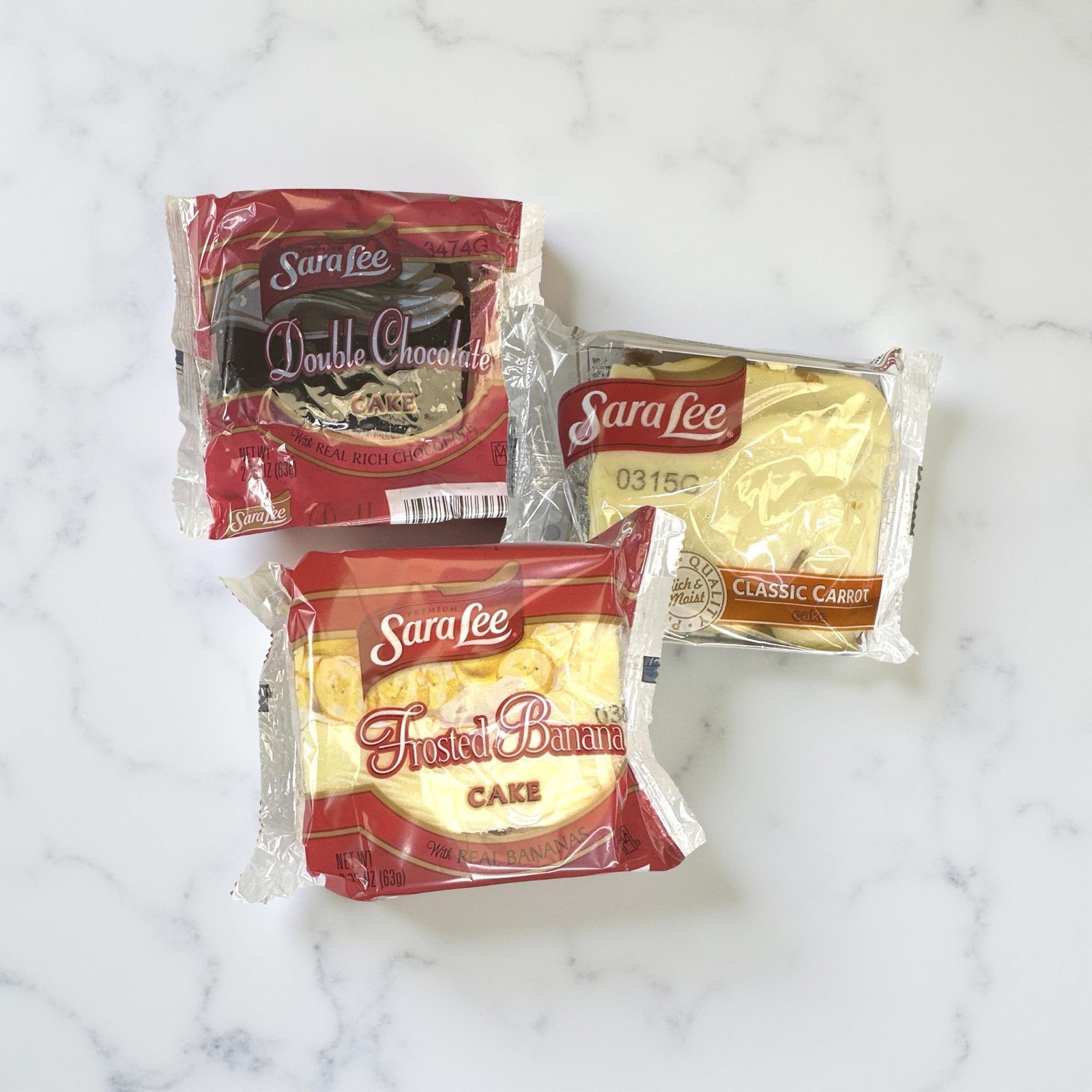 Sara Lee Banana, Carrot and Chocolate Cakes Variety Pack, 12 Total, 4 Each
