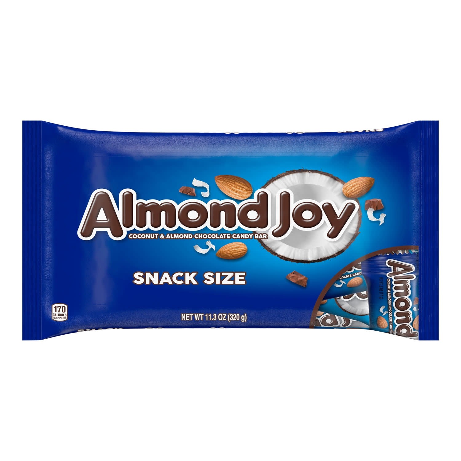 ALMOND JOY Snack Size Candy Coconut and Almond Chocolate, 11.3 oz