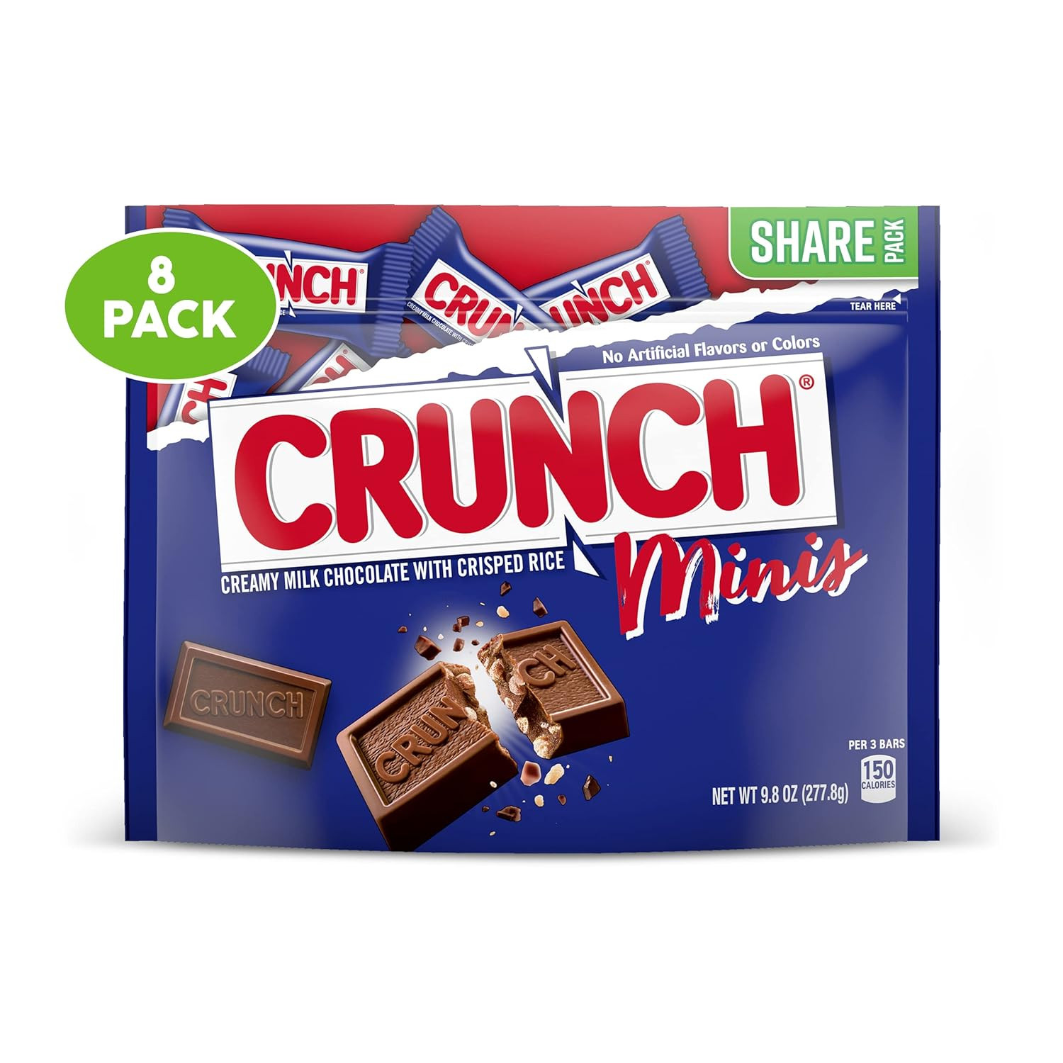 Giant Candy Bar, Creamy Milk Chocolate with Crisped Rice, Great for Sharing, 12