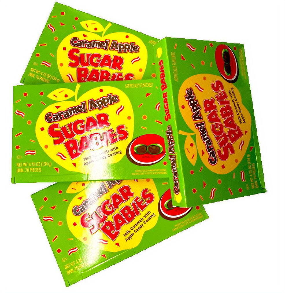 Caramel Apple Sugar Babies, Chewy Caramel Candy, 4.75 oz Theater Box – Sweet …