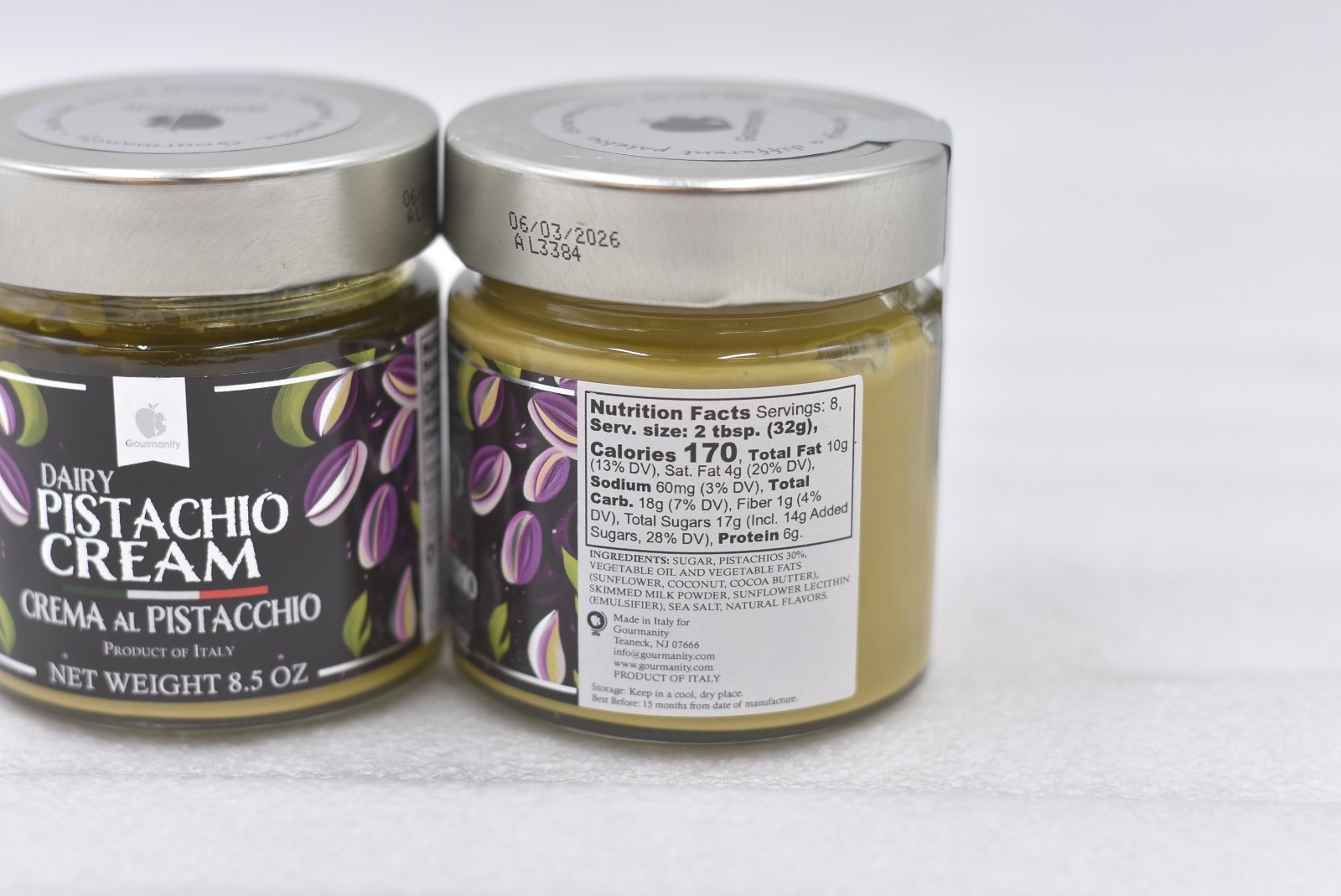 Lot of 2 Gourmanity Dairy Pistachio Cream 8.5oz