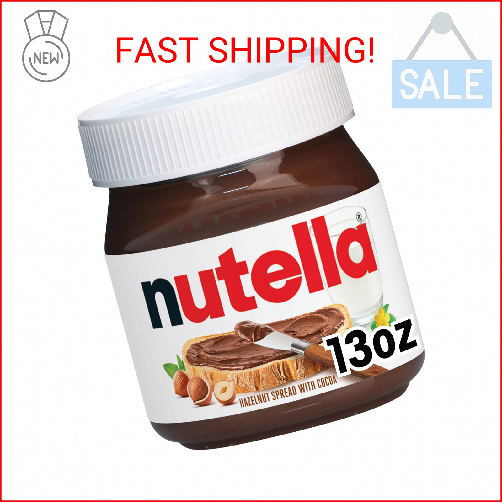 Nutella Hazelnut Spread with Cocoa, Creamy Hazelnut Spread, Breakfast Favorite,