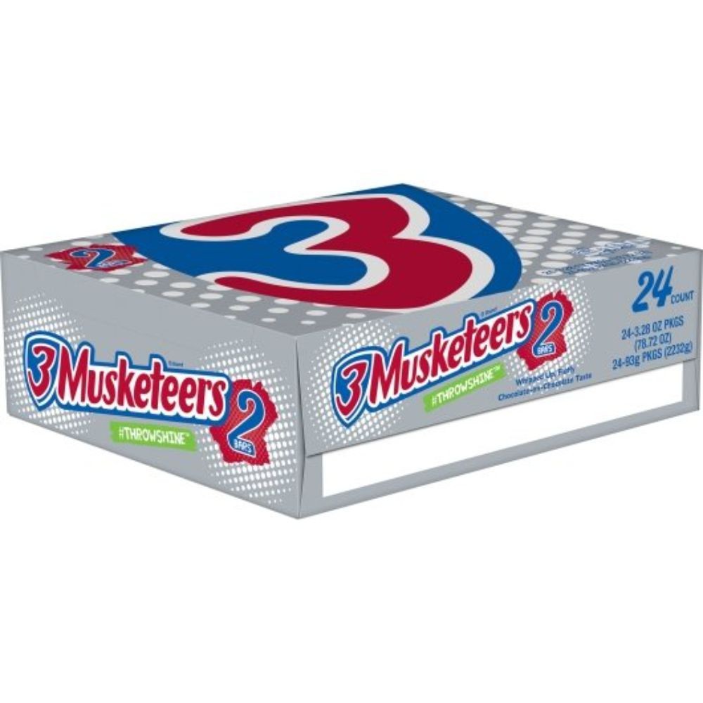 3 Musketeers Multi Piece King Size Chocolate Candy Bar, 3.28 Oz, 144 Per Case