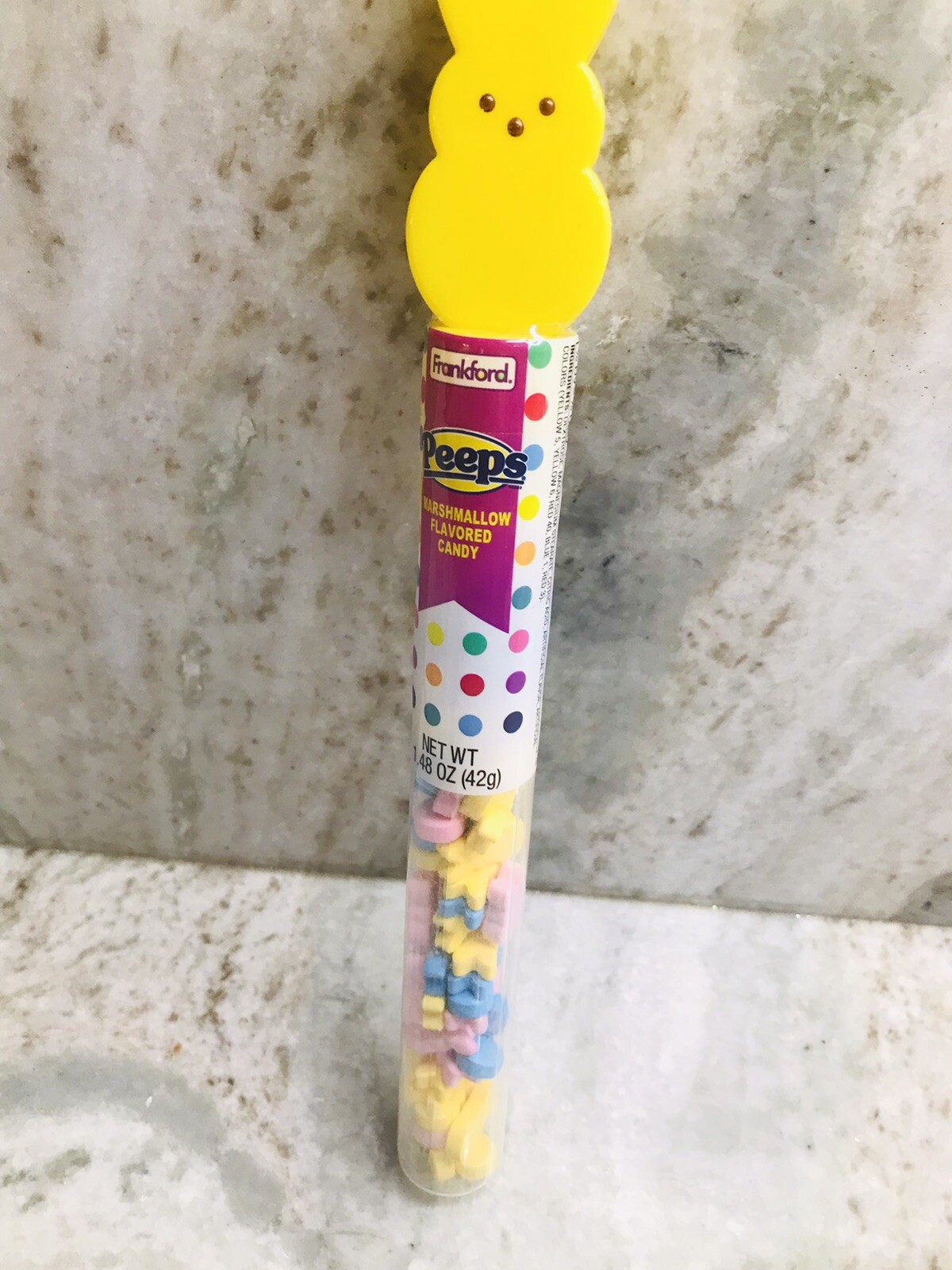 Frankfort Peeps Marshmallow Easter Candy Tube:1.48oz. Yellow See Below